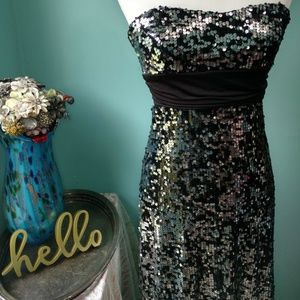 Speechless Juniors Black with Silver Sequin Dress